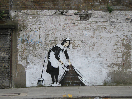 Under the carpet by Banksy